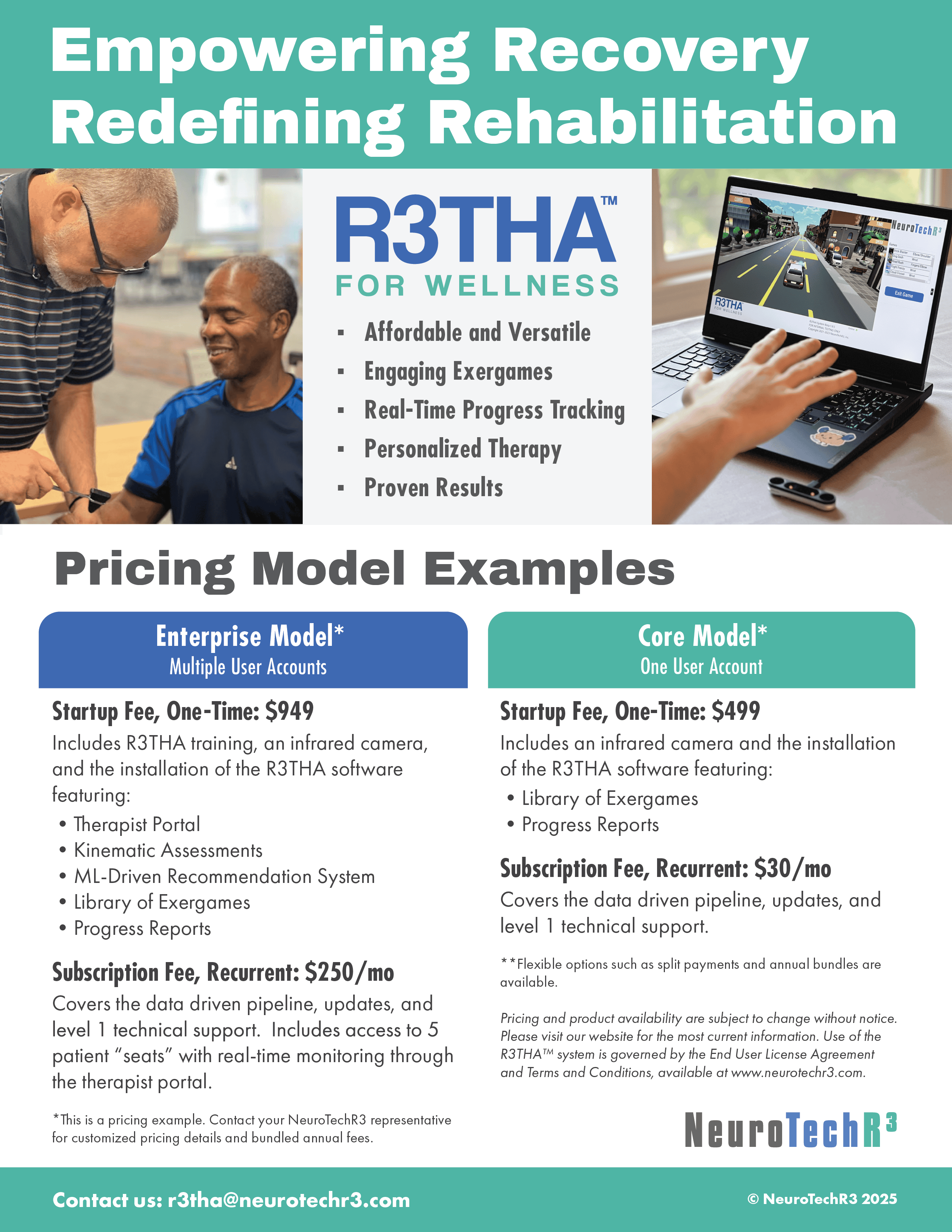 R3THA pricing model examples